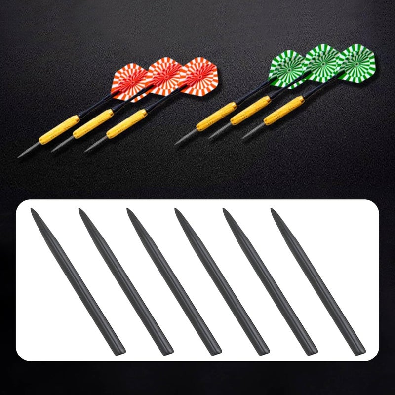 Micro Traders 15pcs Dart Tips 2.3mm Dart Spare Points Nickel-Plated Iron Replacement Smooth Tips Metal Dart Points for Glide Spare Dart Points Black - Image 2